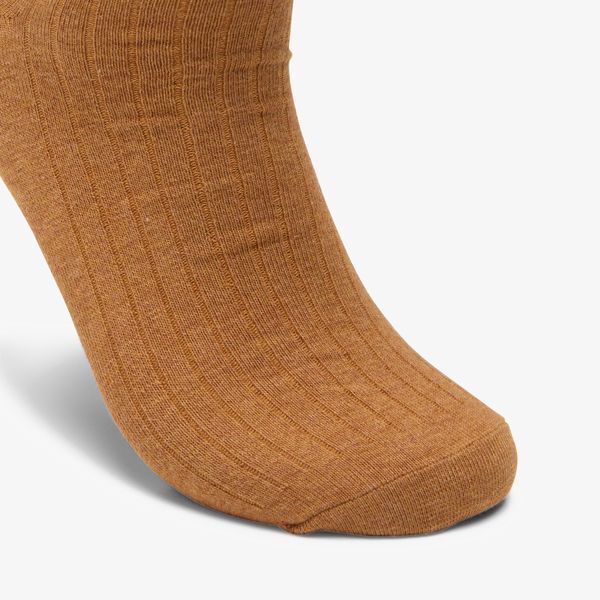 Mens Heathered Rib Cognac Socks - Image 3