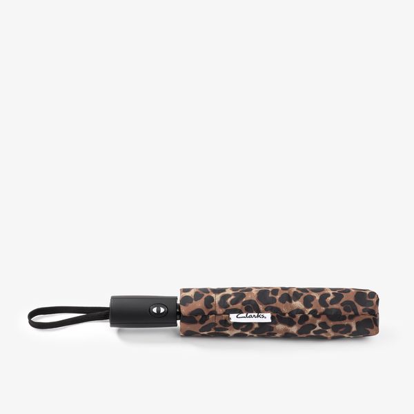 Womens Leopard Print Umbrella - Image 3